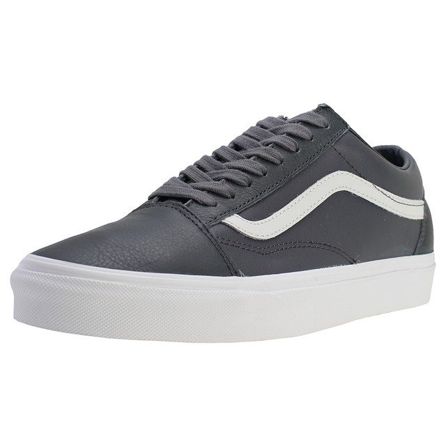 Vans Old Skool Unisex Dark Grey Pelle Scarpe da Ginnastica 7.5 UK Vans Old Skool Unisex Dark Grey Pelle Scarpe da Ginnastica 7.5 UK