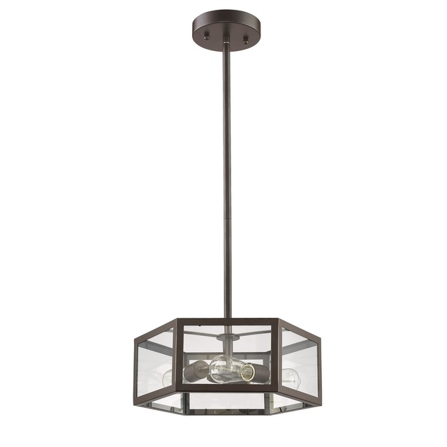 Chloe Lighting Ironclad 3 Light Rubbed Bronze Ceiling Mini Pendant Chloe Lighting Ironclad 3 Light Rubbed Bronze Ceiling Mini Pendant 16 Shade