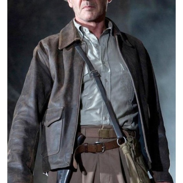 Indiana Jones Harrison Ford Classic Distressed Real Leather Jacket Indiana Jones Harrison Ford Classic Distressed Real Leather Jacket