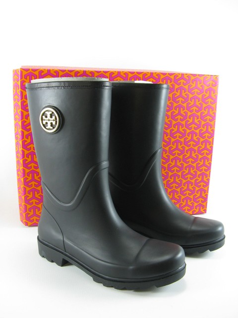 tory burch marion quilted rain boots
