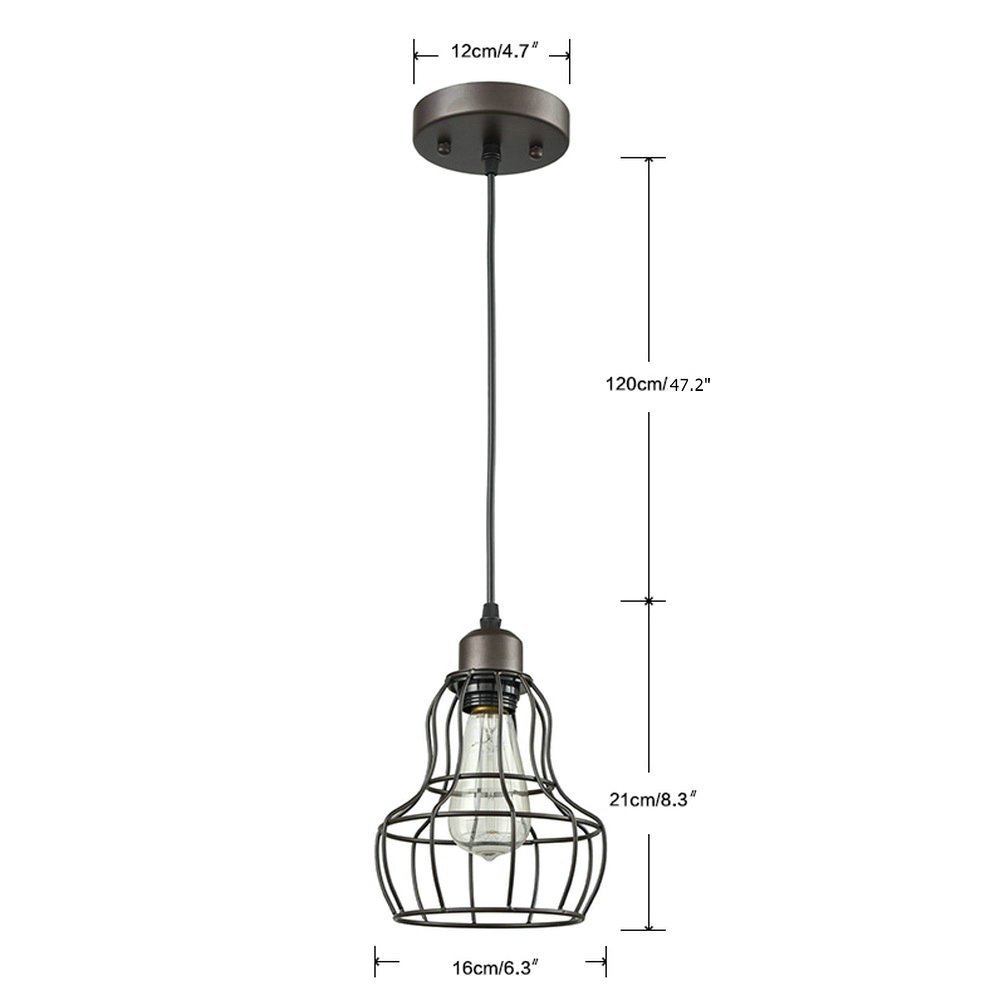 Yobo Lighting Minimalist 1 Light Oil Rubbed Bronze Hanging Pendant Brand New T