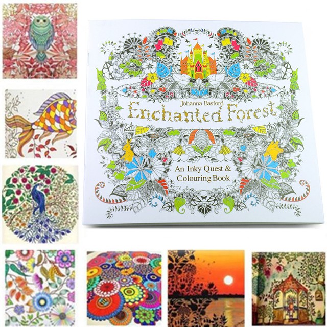 C6 US New Children Adult Enchanted Forest English Version Drawing Coloring Book