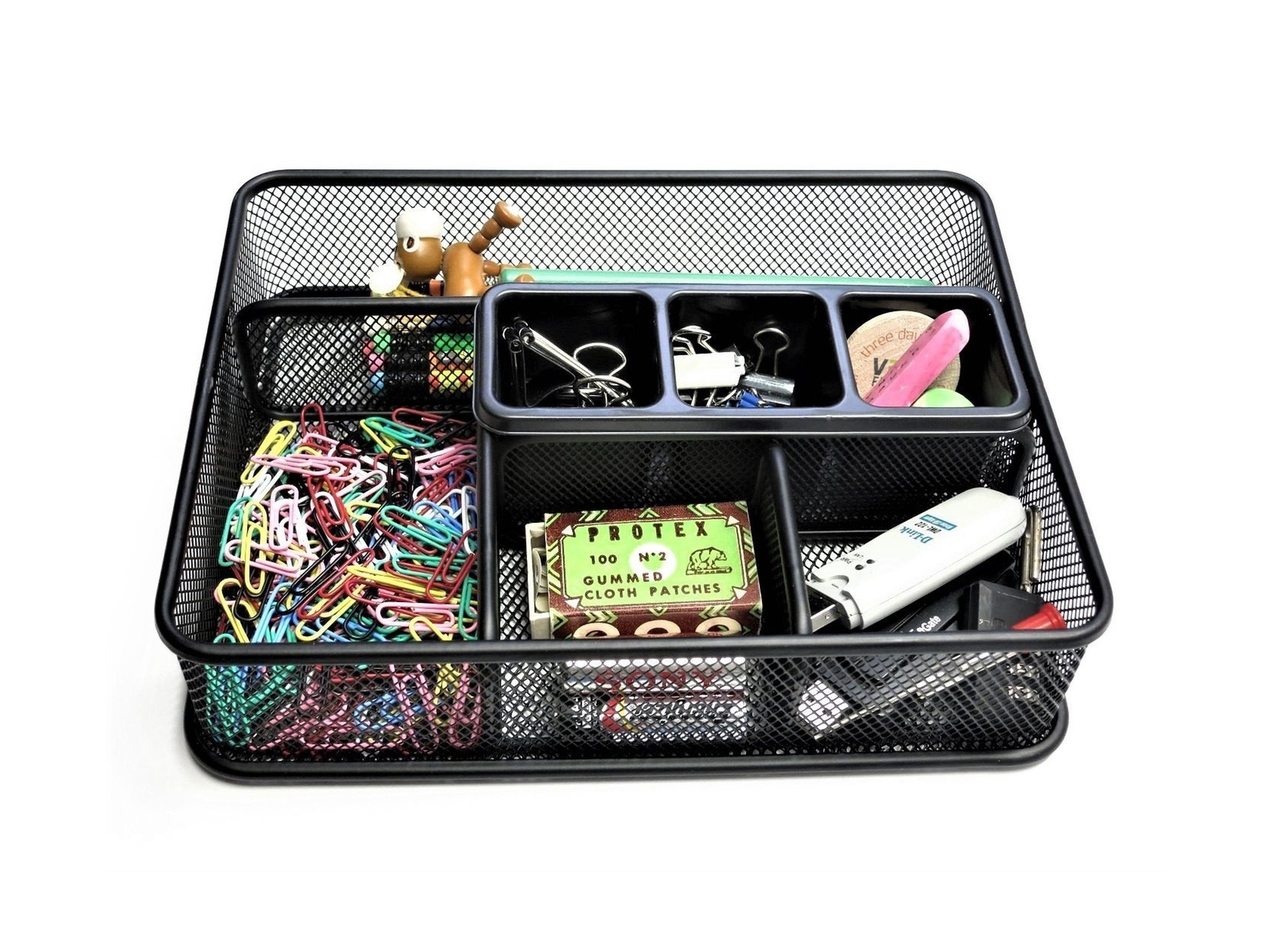 1intheoffice Mesh Collection Desk Drawer Organizer Tray Black Picture 1 Of 5