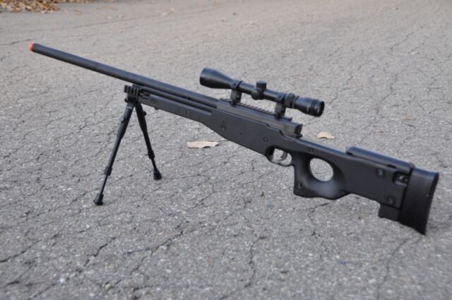 Airsoft AGM Metal Bolt Action L96 AWP Sniper Rifle Black | eBay