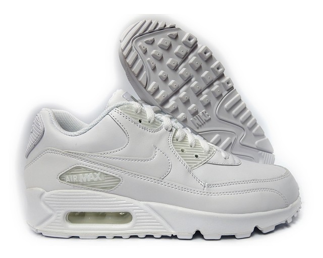 mens white nike air max 90 leather trainers mens white nike air max 90 leather trainers