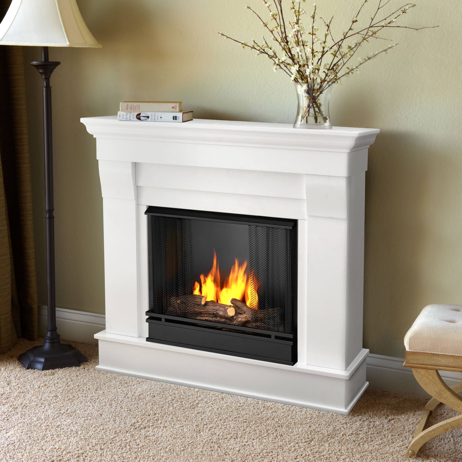 Real Flame Chateau Indoor Ventless GEL Fireplace in White | eBay Real Flame Chateau Indoor Ventless GEL Fireplace in White | eBay