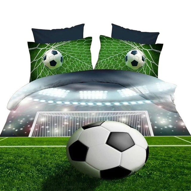 Alicemall 3d Boys Bedding Sets Full Soccer Ball Football 100 Alicemall 3d Boys Bedding Sets Full Soccer Ball Football 100 Polyester Kids