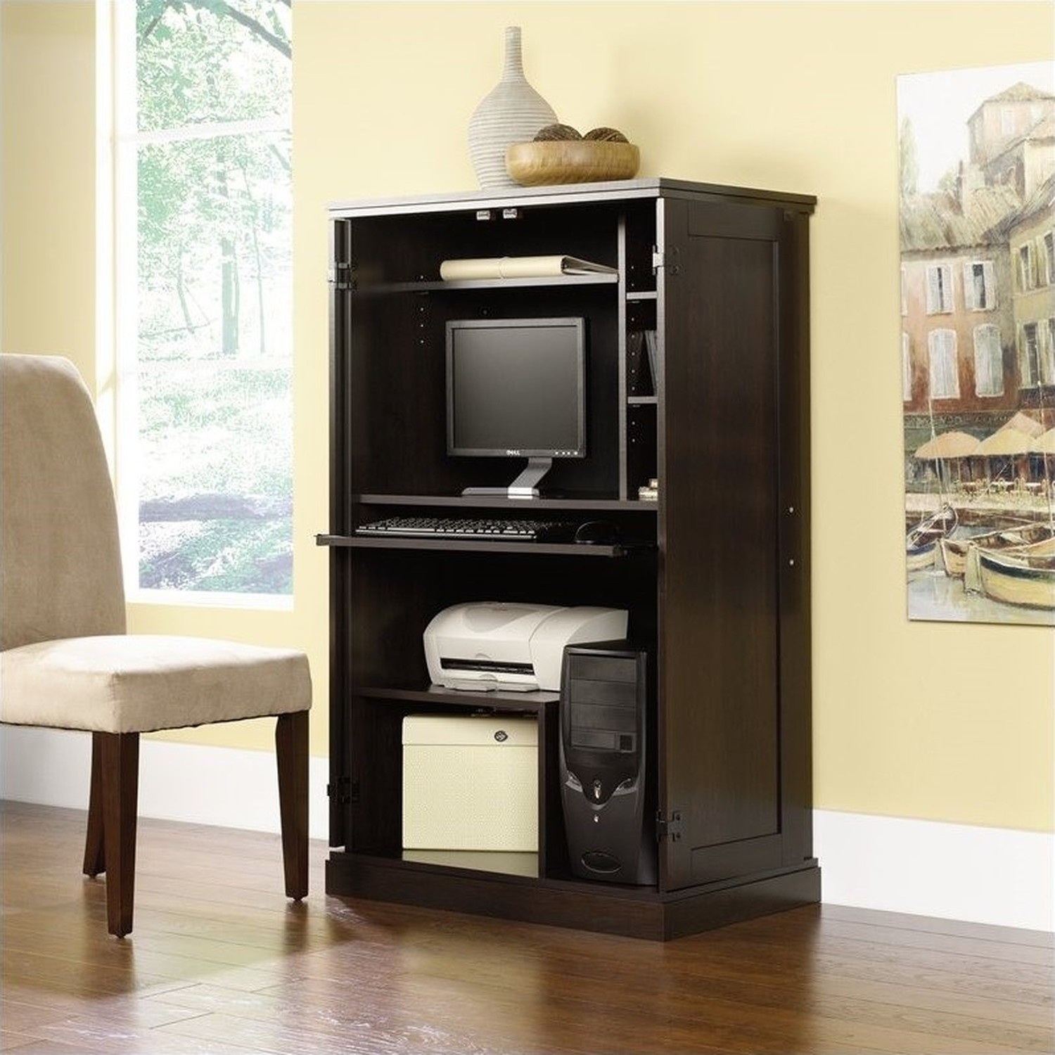 Sauder Select Cinnamon Cherry Computer Armoire Armoires 411614 Sauder Select Cinnamon Cherry Computer Armoire Armoires 411614 Office