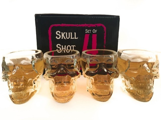 Set Of 4 Transpa Crystal Y 3d Skull Shot Glasses Cup Monkey And Heroes Extra Large Skull Shot Glasses Set Of 4 Use Head Cup