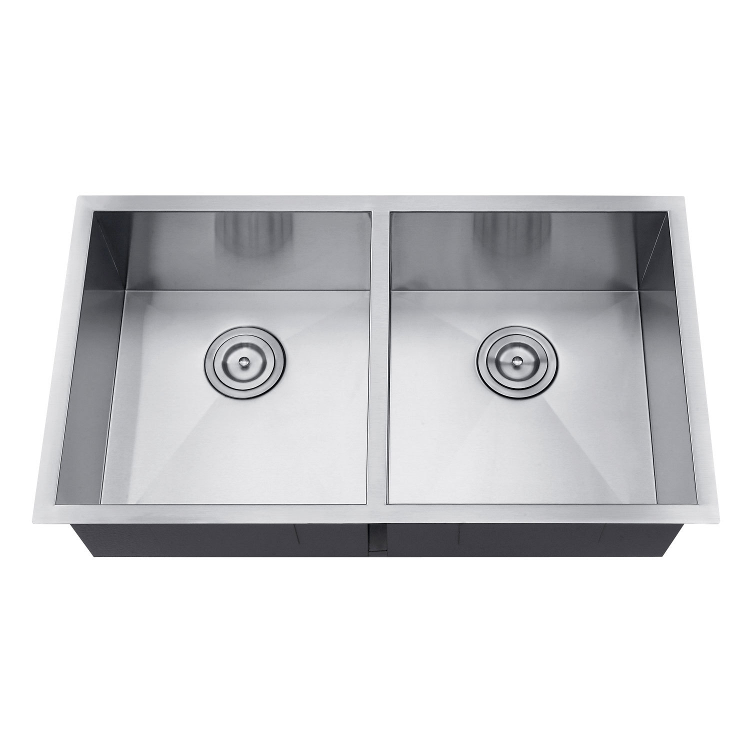 Z202 30 X 16 Double Bowl Stainless Steel Zero Radius Undermount Picture 1 Of