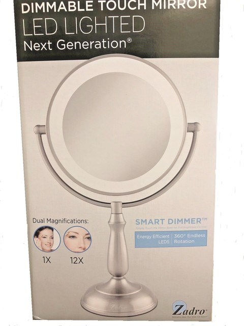 Zadro Dimmable Touch Ultra Bright Dual Sided Led Lighted Vanity Zadro Dimmabletouch Dual Sided Led Lighted Vanity Mirror 1x 12x Magnification