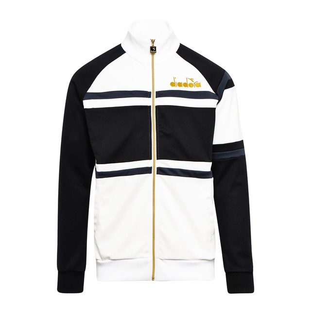 DIADORA FELPA JACKET '80 BIANCO NERO ORO 171211 C0013 DIADORA FELPA JACKET '80 BIANCO NERO ORO 171211 C0013