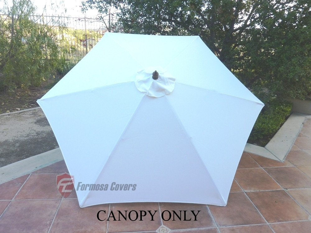 Formosa Covers 9ft Umbrella Replacement Canopy 6 Ribs In Off White Picture 1 Of 8