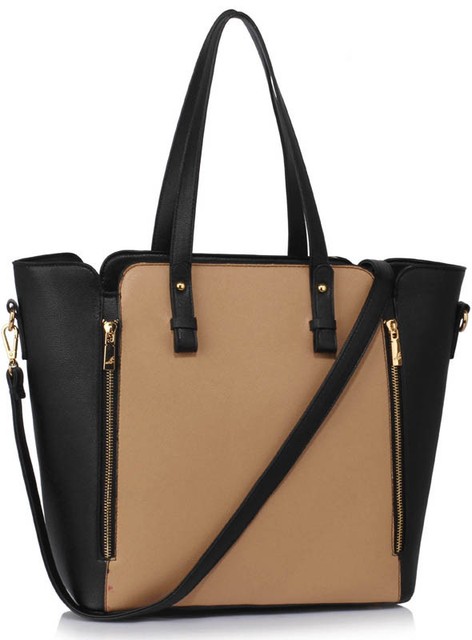 Las Large Designer Bags Womens Lightweight Handbags Faux Leather Las Large Designer Bags Womens Lightweight Handbags Faux Leather With Zip Design 1 Black Ebay