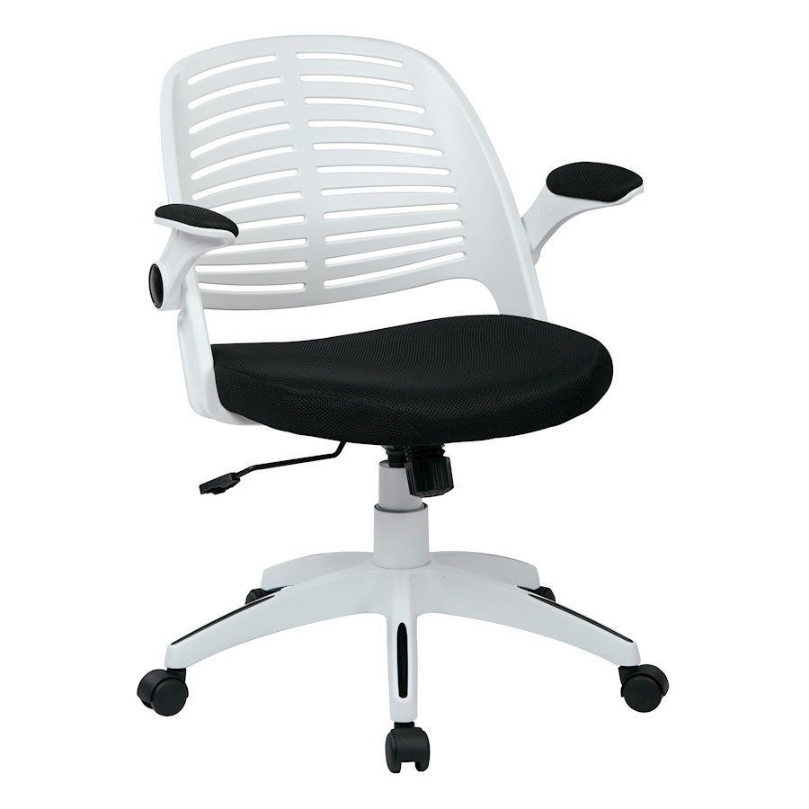 Avenue Six Tyler Black Office Chair With Frame Chairs In White Picture 1 Of