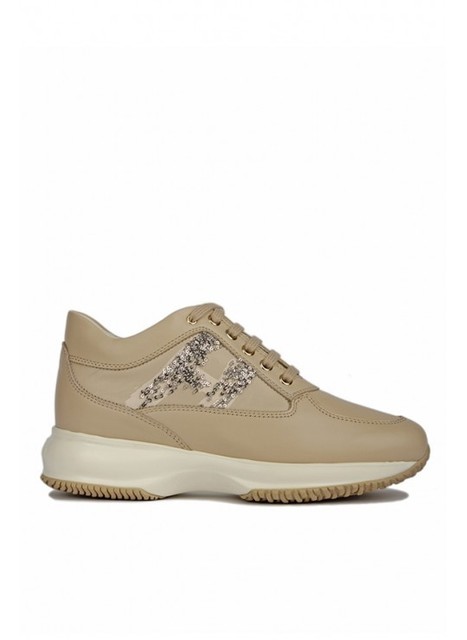 Interactive Hogan h spalmata con paillettes Beige 67509852 Interactive Hogan h spalmata con paillettes Beige 67509852
