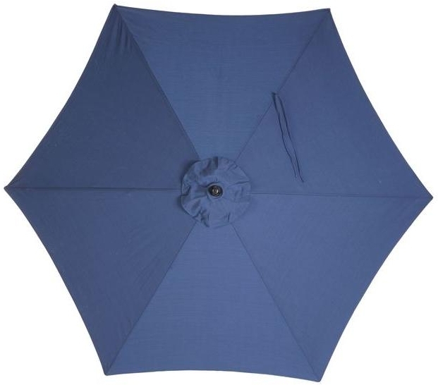 Hampton Bay 9 In Aluminum Patio Umbrella Midnight Tilt Outside 3