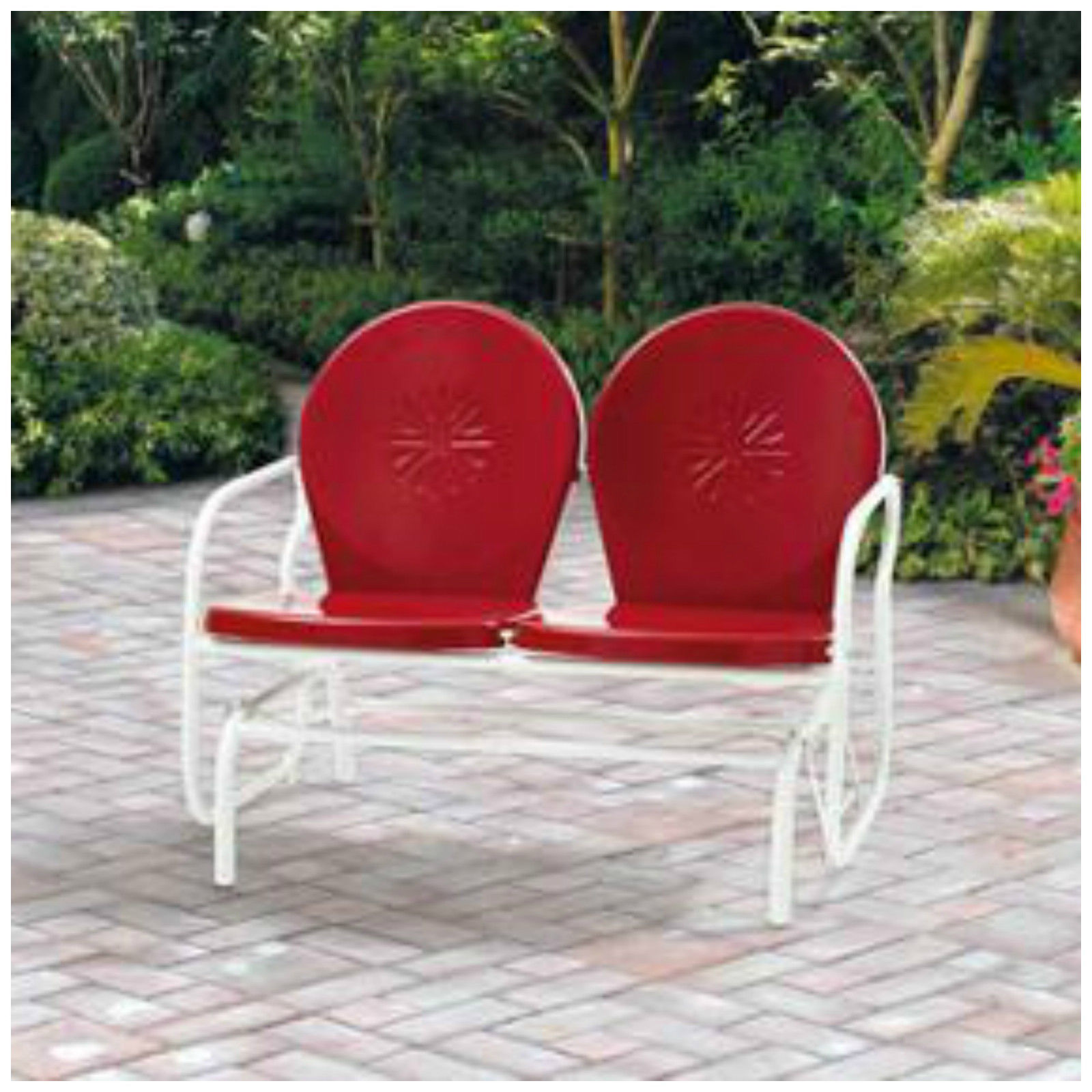 outdoor bench glider swing seat patio garden furniture rocking chair yard red ebay - Garden Furniture Table Bench Seat outdoor bench glider swing seat patio garden furniture rocking chair yard red ebay - Garden Furniture Table Bench Seat