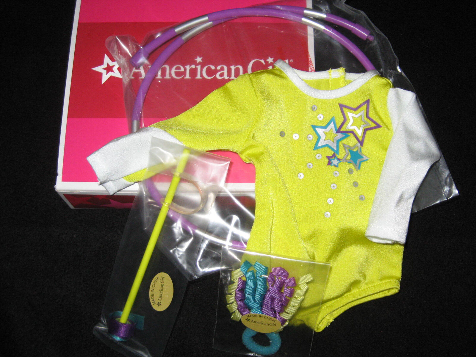 American Girl McKenna/'s PRACTICE WARDROBE Outfit SET Leotard for Gymnastics DOLL