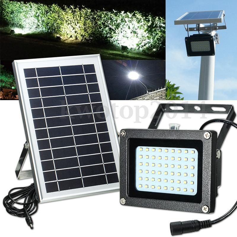 Solar Powered 54 Led Waterproof Outdoor Security Flood Light Picture 1 Of 10