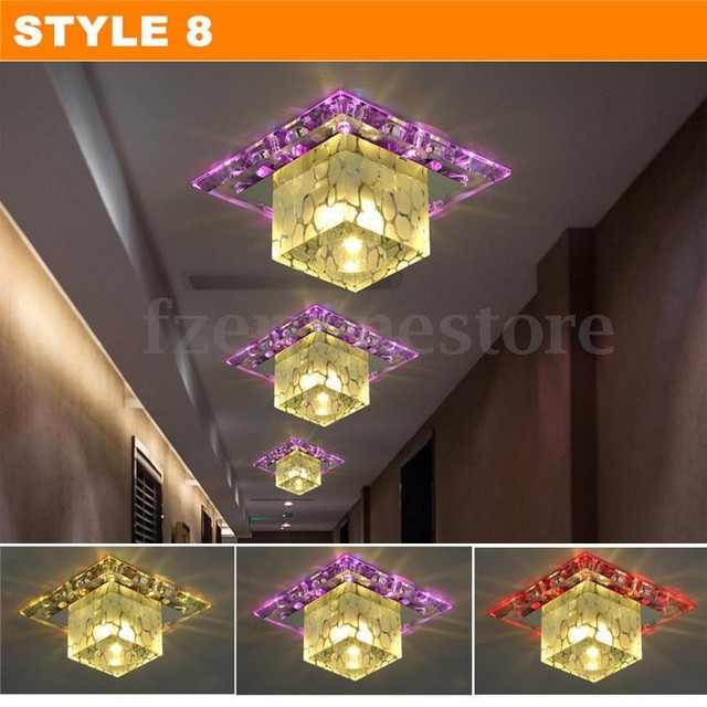 Modern Crystal Led Ceiling Light Fixture Aisle Hallway Pendant Lamp Picture 12 Of