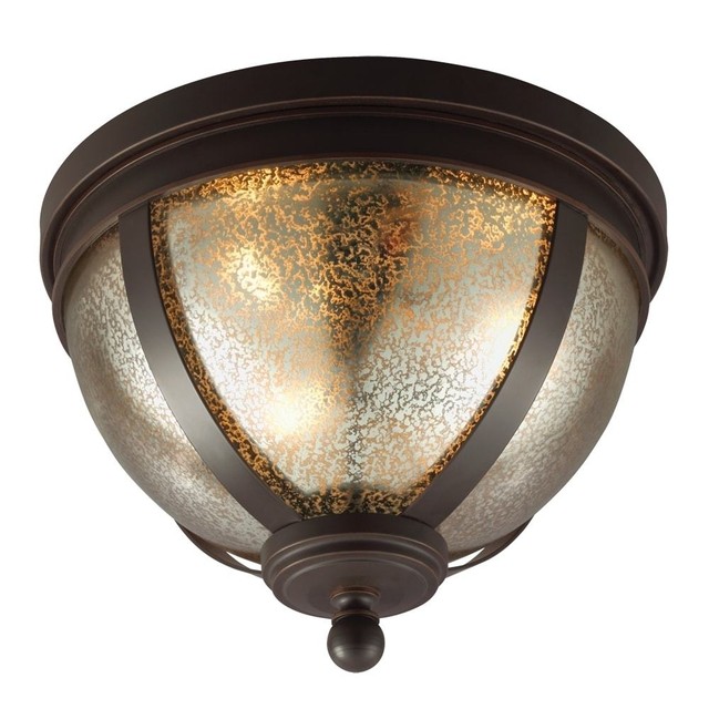 Sea Gull Lighting 7510403 Autumn Bronze Sfera 3 Light Flush Mount Sfera 3 Light Autumn Bronze Flush Mount