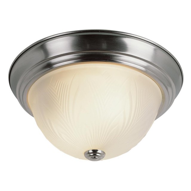 Trans Globe Lighting Led 58800 Bn Del Mar 11 Inch Brushed Nickel Flush Mount Ceiling Lamp Lighting Fixture Living Kitchen Decor Integrated Led