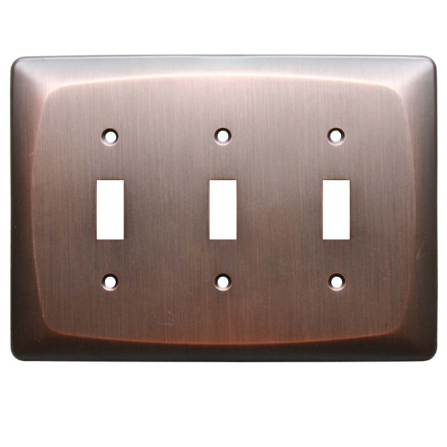 4 Allen Roth 3 Gang Dark Oil Rubbed Bronze Standard Toggle Metal Allen Roth 3 Gang Dark Oil Rubbed Bronze Standard Toggle Metal Wall Plate