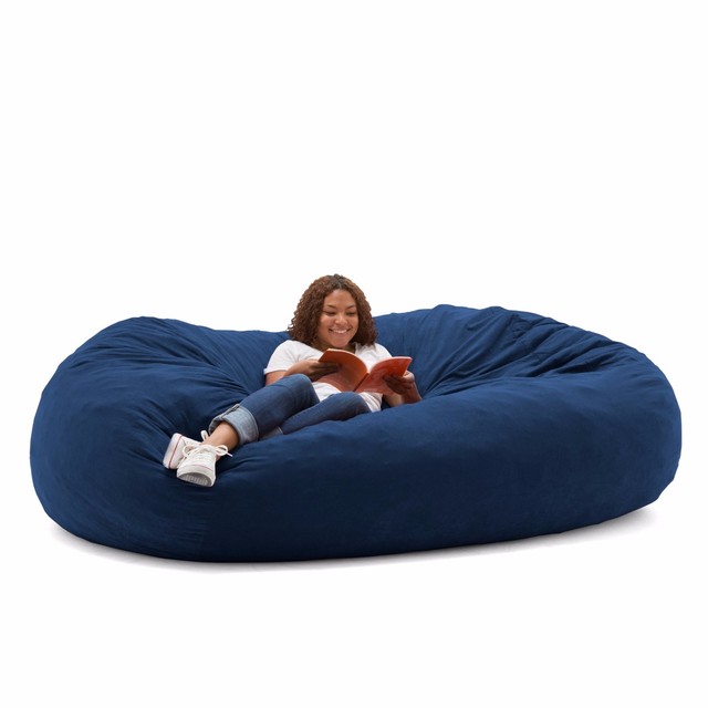 Large Bean Bag XXL Fuf Foam Filled Adult Oversized Chair 7 Ft Of Cozy Length NEW Large Bean Bag XXL Fuf Foam Filled Adult Oversized Chair 7 Ft Of Cozy Length NEW