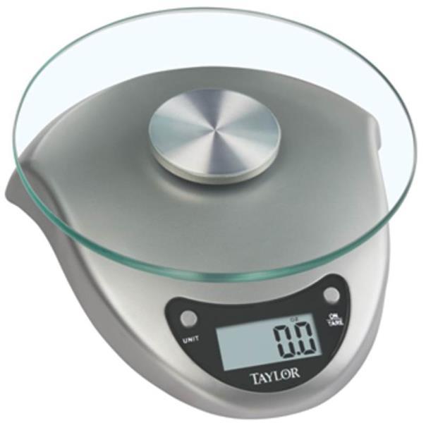 Lightly Taylor 3831s Digital Kitchen Scale 6 Lb Silver Glass Picture 1 Of