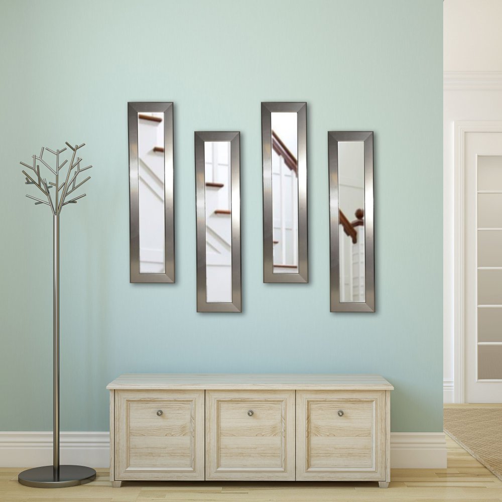 Rayne Mirrors Molly Dawn Silver Wall Mirror 3 Panels 14w X 38h In Picture 1 Of 5