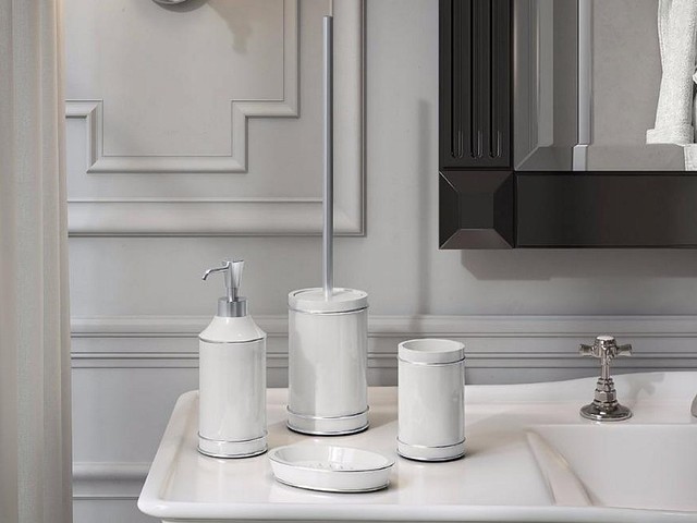 Dosasapone da appoggio Accessori bagno GEDY Olimpia Bianco-argento ... Dosasapone da appoggio Accessori bagno GEDY Olimpia Bianco-argento ...
