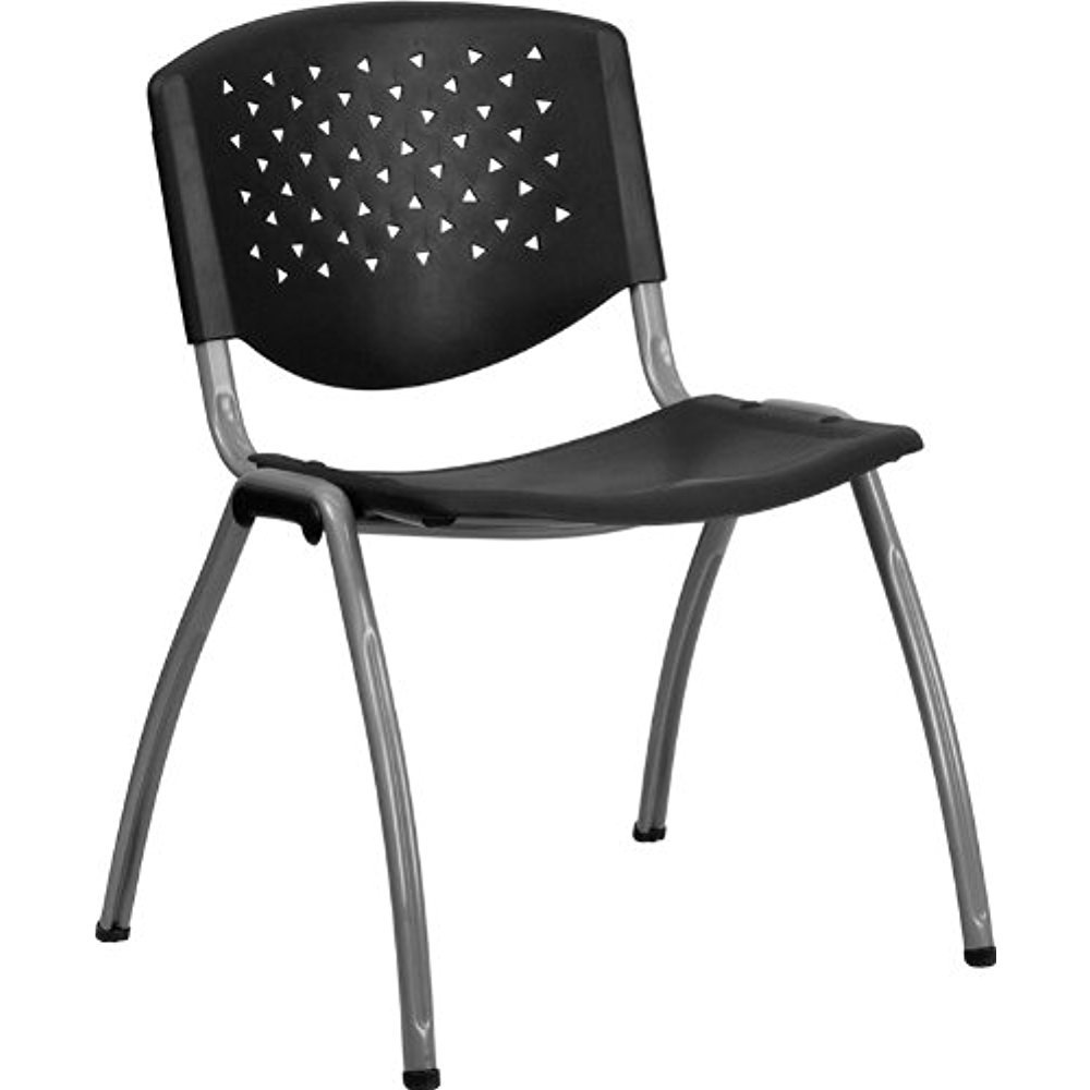 Flash Furniture Hercules Series 880 Lb Capacity Black Plastic Stack Picture 1 Of 4