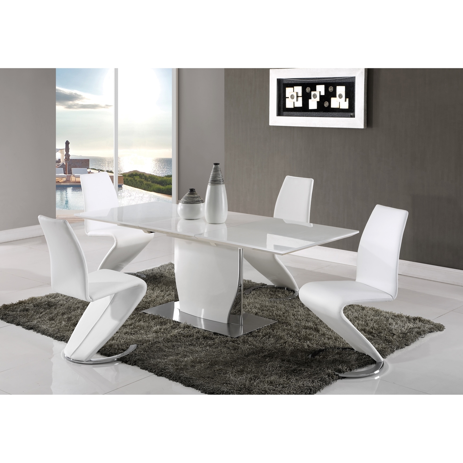 Global Furniture Usa D2279dt High Gloss Dining Table White 30 X 36 Picture 1 Of 3