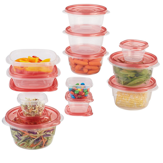 Rubbermaid 12 Piece Takealongs Food Storage Container Set 7m80 Rubbermaid 7m80 12 Piece Takealongs Food Storage Container Set Assorted Red