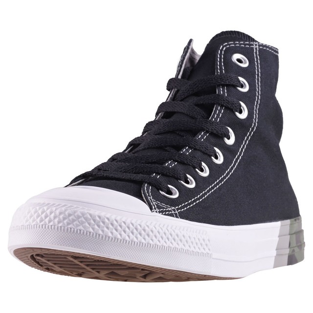 Converse Chuck Taylor All Star Hi Uomo Black Camouflage Scarpe 9.5 UK Converse Chuck Taylor All Star Hi Uomo Black Camouflage Scarpe 9.5 UK
