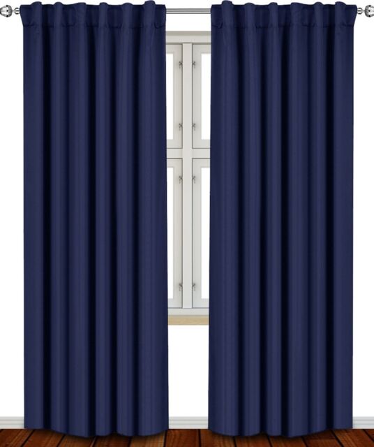 Window Curtains Panel Blackout Room Darkening Ds Navy Blue 2 Set Window Curtains Panel Blackout Room Darkening Ds Navy Blue 2 Set 52x84 Inch
