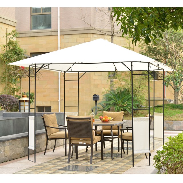 Outsunny 10 X 10ft Modern Outdoor Canopy Cover Gazebo Tent Shade 10 X Outsunny Outdoor Patio Gazebo Cover Canopy Party Tent Pavilion Shade