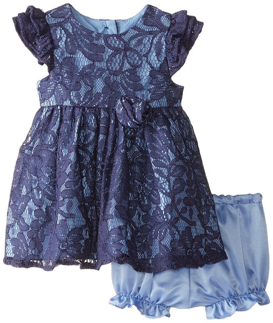 Laura Ashley London Baby Girls Newborn Lace Dress Blue 3 6 Months Ebay