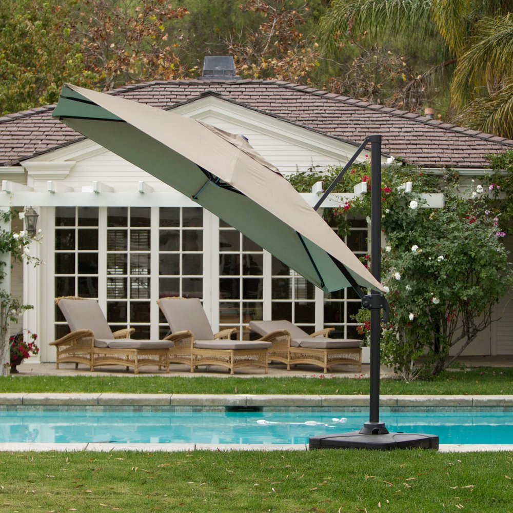 Christopher Knight Home Geneva 9 8 Foot Umbrella With Stand Picture 1 Of 4