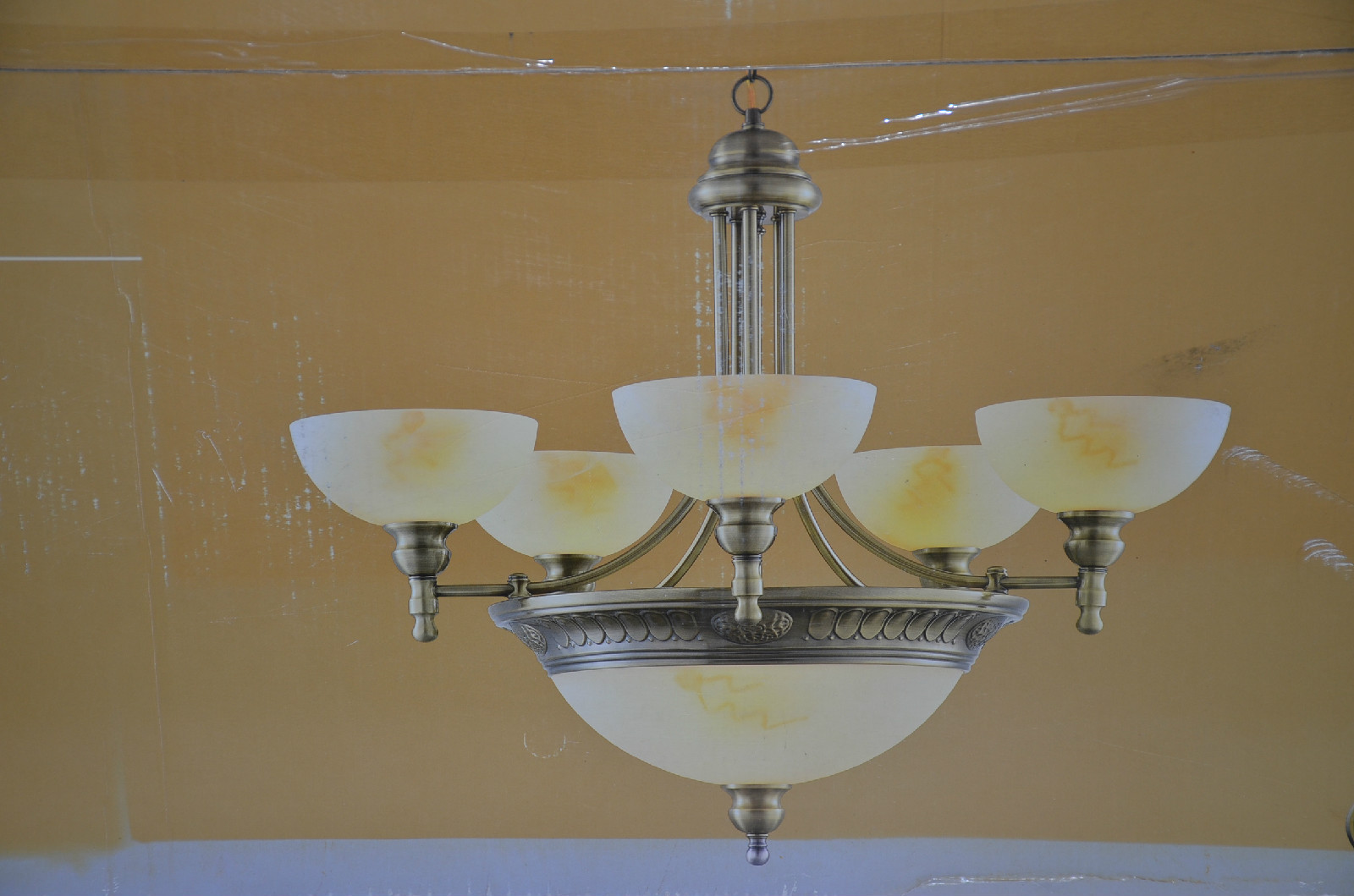 Hampton Bay Classic Collection Chandelier Antique Brass Finish Picture 1 Of 6