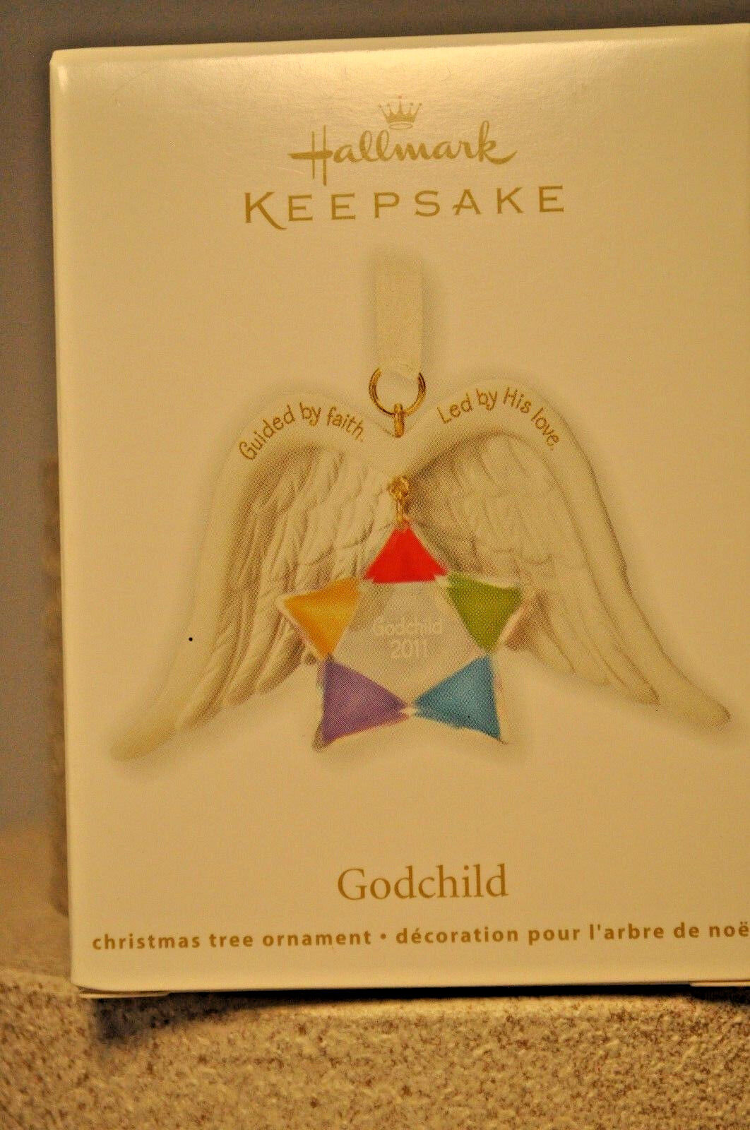 Hallmark Ornament 2011 Godchild Guided by Faith LED by His Love Keepsake