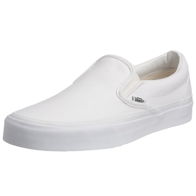 Bianco 45 Vans Classic SlipOn Canvas Sneaker Unisex Adulto White wpe Bianco 45 Vans Classic SlipOn Canvas Sneaker Unisex Adulto White wpe