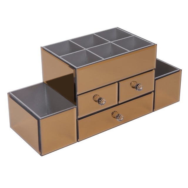 Mirrored Makeup Dresser Organiser Display Or 10x Magnification Mirrored Makeup Dresser Organiser Display Or 10x Magnification Shaving Mirror Uk Brown Ebay