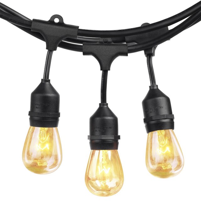 48ft With 24 Hanging Sockets Weatherproof Outdoor String Lights 48ft With 24 Hanging Sockets Weatherproof Outdoor String Lights Commercial Ip65
