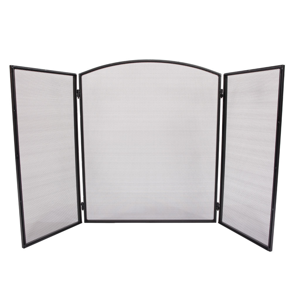 Folding Steel Fireplace Screen Doors 3 Panel Heavy Duty Furni Decor Picture 1 Of 8