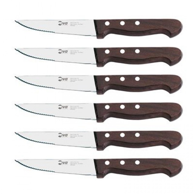 Ivo 51069 Steak Knife Set With Wood Handles 6 Ivo 51069 Steak Knife Set With Wood Handles 6