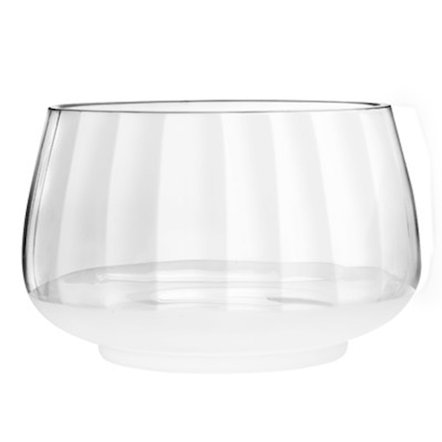 Qualia Glass 10in Arctic Deep Salad Bowl Full Clear Picture 1 Of