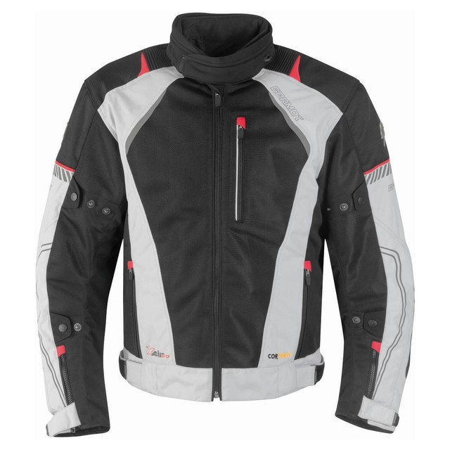 Germot X Air Evo Grey Black Men S Summer Biker Jacket Mesh Germot X Air Evo Men S Fabric Motorcycle Jacket Light Grey Black