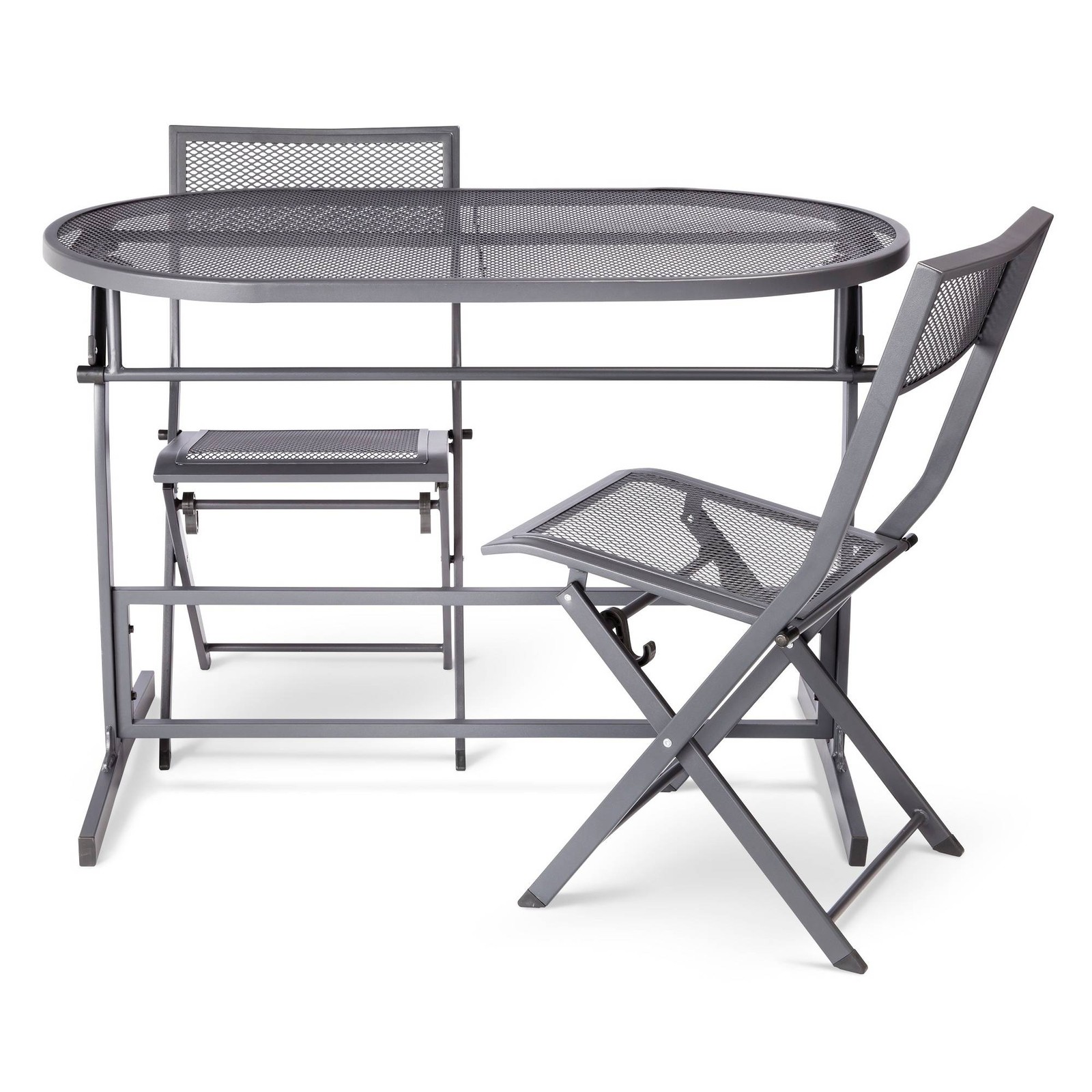Threshold 3pc Folding Balcony Patio Dining Set Wipe Clean With Damp 8
